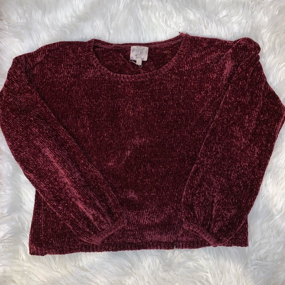 💜 HIPPIE ROSE VELVET SWEATER 💜 - Picture 1 of 3